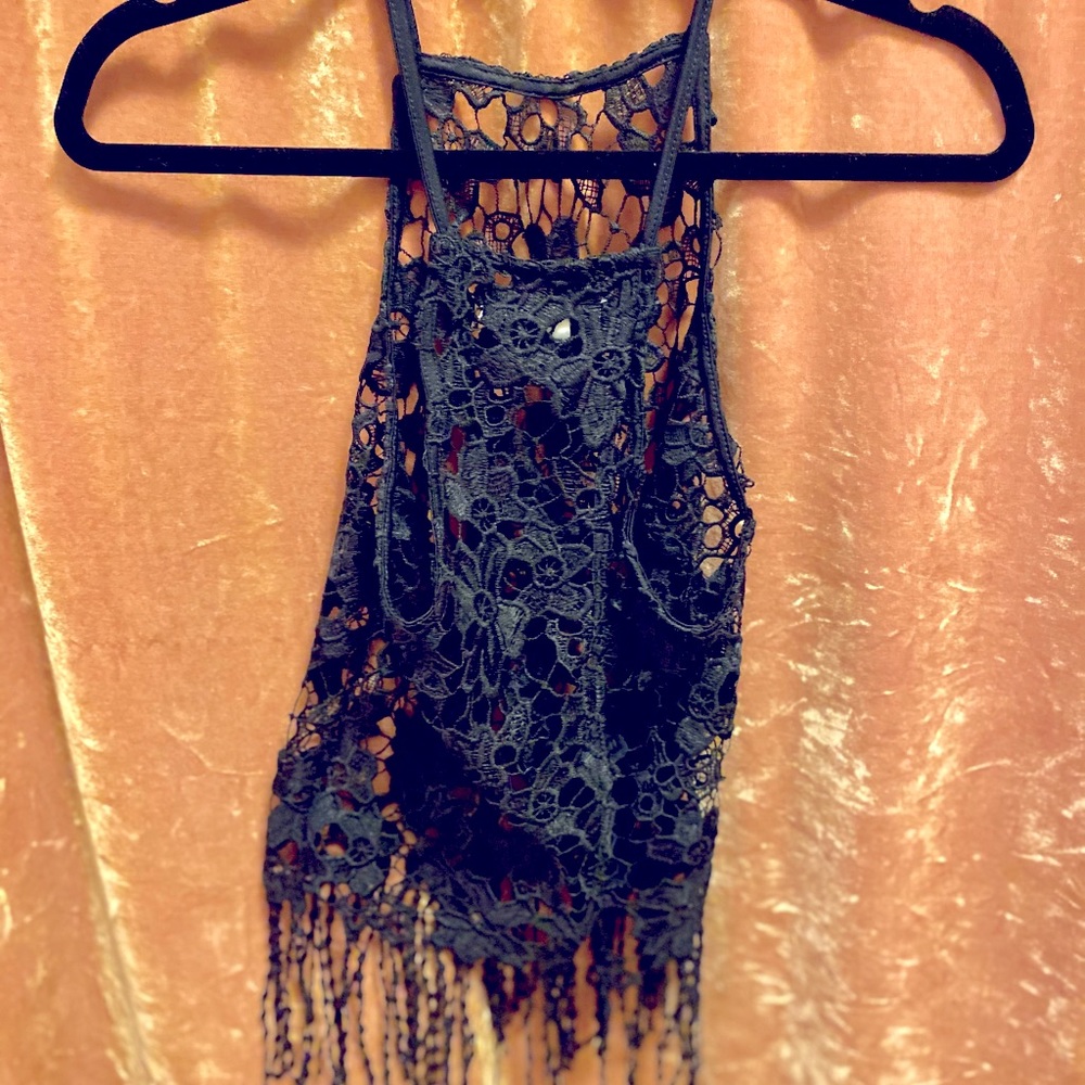 Black lace top 🖤✨